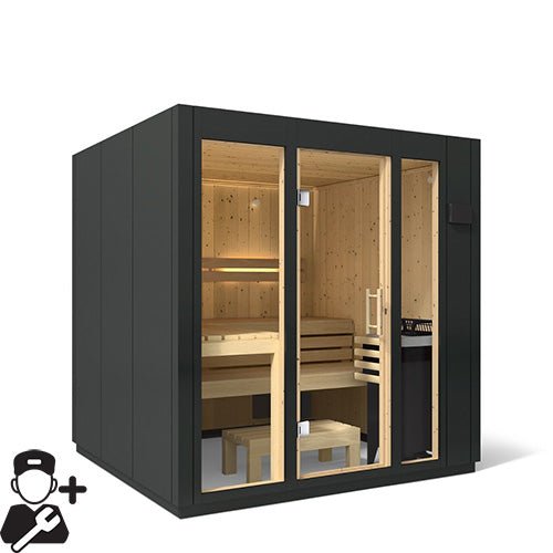 Kohler C1 Indoor Sauna Kit, Graphite Grey, Up to 5 Persons -  product_vendor - Peak Primal Wellness