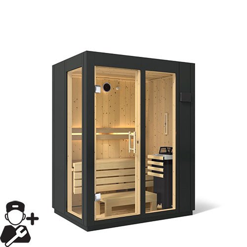 Kohler C1 Indoor Sauna Kit, Graphite Grey, Up to 5 Persons -  product_vendor - Peak Primal Wellness