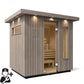 Kohler C2 Outdoor Sauna Kit, Weathered Grey Spruce, Up to 6 Persons -  product_vendor - Peak Primal Wellness