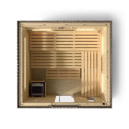 Kohler C2 Outdoor Sauna Kit, Weathered Grey Spruce, Up to 6 Persons -  product_vendor - Peak Primal Wellness