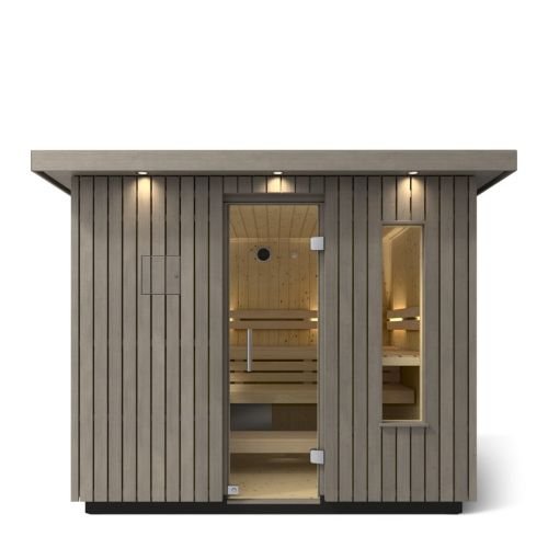 Kohler C2 Outdoor Sauna Kit, Weathered Grey Spruce, Up to 6 Persons -  product_vendor - Peak Primal Wellness