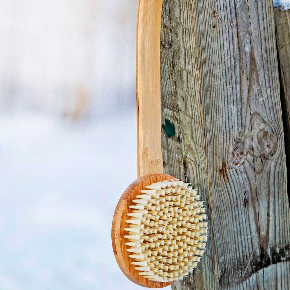 KOLO Bath Brush Bambu 2 | Sauna Bath Brush with Handle, Natural Bamboo -  product_vendor - Peak Primal Wellness