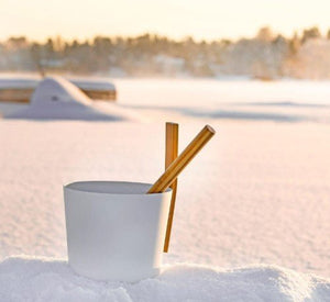 KOLO Sauna Set 3 | Sauna Bucket with straight handle and Ladle, Bamboo/Aluminum, 1Gal -  product_vendor - Peak Primal Wellness