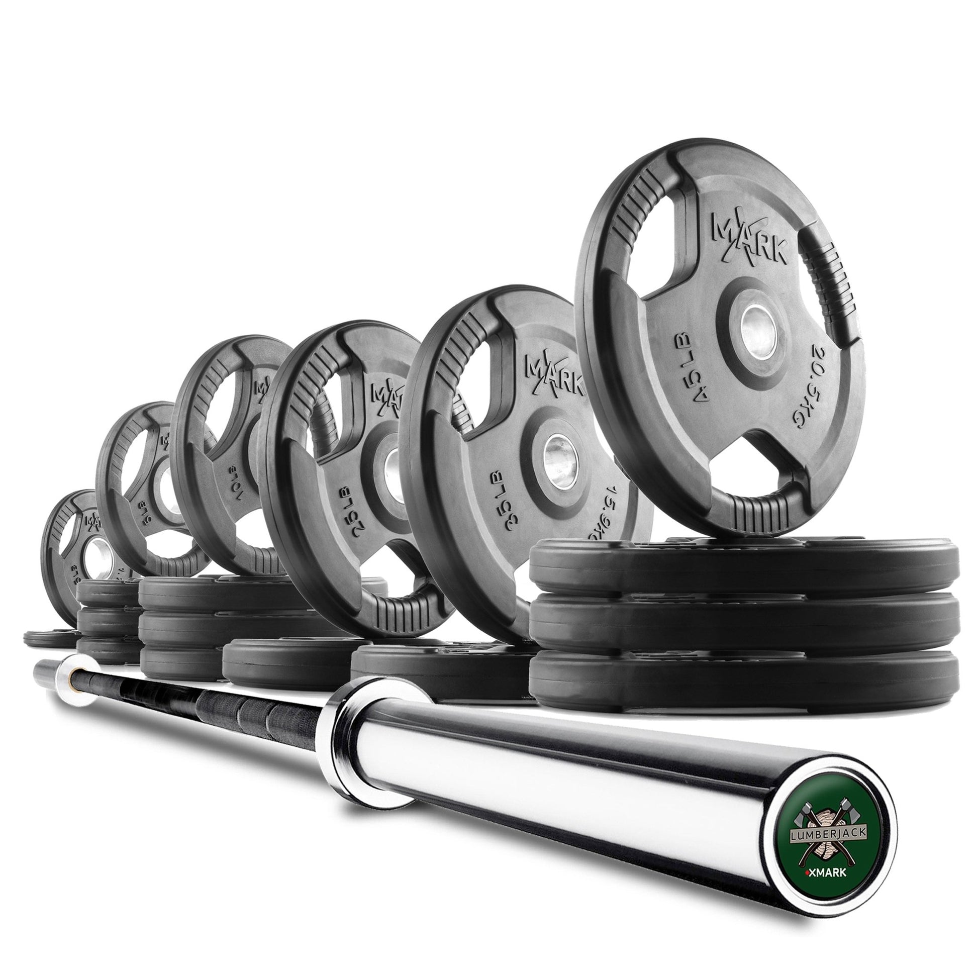 XMark Tri-Grip Olympic Weight Plates and Olympic Barbell Sets -  product_vendor - Peak Primal Wellness