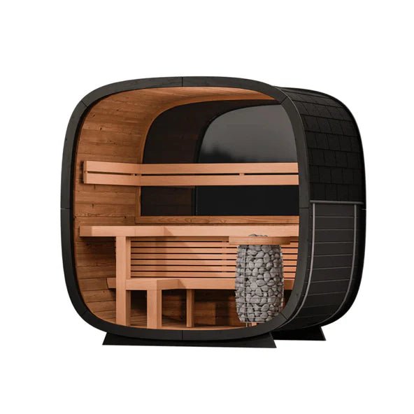 Leil Saunas Black Cube Classic - 4 Person Outdoor Sauna Kit -  product_vendor - Peak Primal Wellness