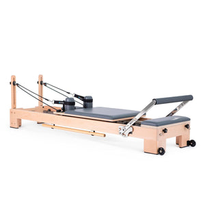 Elina Pilates Lignum Reformer Bundle - Waterproof Beechwood, Quiet Carriage, Adjustable Resistance