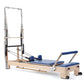 Elina Pilates Lignum Reformer with Tower - Durable Beechwood, Adjustable Foot Bar & Springs, Essentials Kit