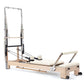 Elina Pilates Lignum Reformer with Tower - Durable Beechwood, Adjustable Foot Bar & Springs, Essentials Kit