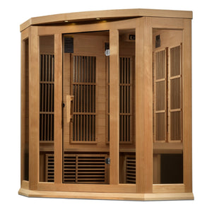 Maxxus Avignon 3 Person Corner Near Zero EMF FAR IR Sauna (MX - K356 - 01 - ZF) -  product_vendor - Peak Primal Wellness