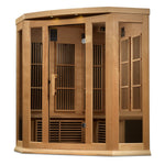 Maxxus Avignon 3 Person Corner Near Zero EMF FAR IR Sauna (MX - K356 - 01 - ZF) -  product_vendor - Peak Primal Wellness