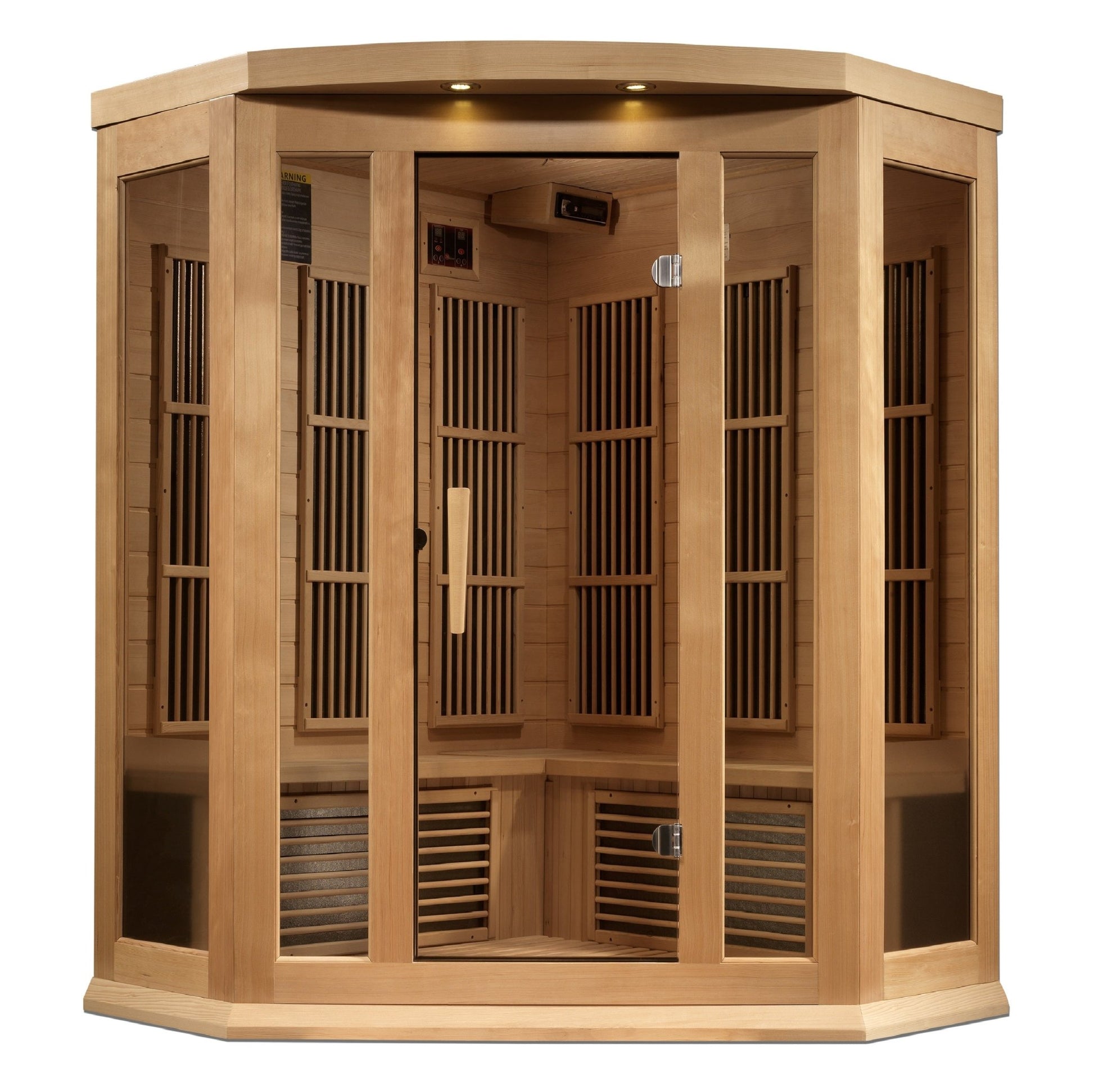 Maxxus Avignon 3 Person Corner Near Zero EMF FAR IR Sauna (MX - K356 - 01 - ZF) -  product_vendor - Peak Primal Wellness