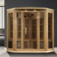Maxxus Avignon 3 Person Corner Near Zero EMF FAR IR Sauna (MX - K356 - 01 - ZF) -  product_vendor - Peak Primal Wellness