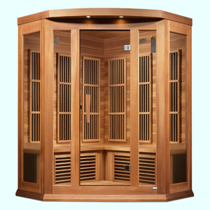 Maxxus 3 Person Corner Low EMF FAR IR Sauna (MX - K356 - 01 CED) -  product_vendor - Peak Primal Wellness