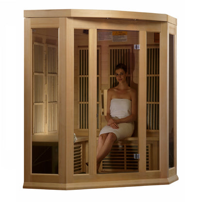 Golden Design Maxxus 3 Person Low EMF FAR IR Sauna (MX-K356-01)