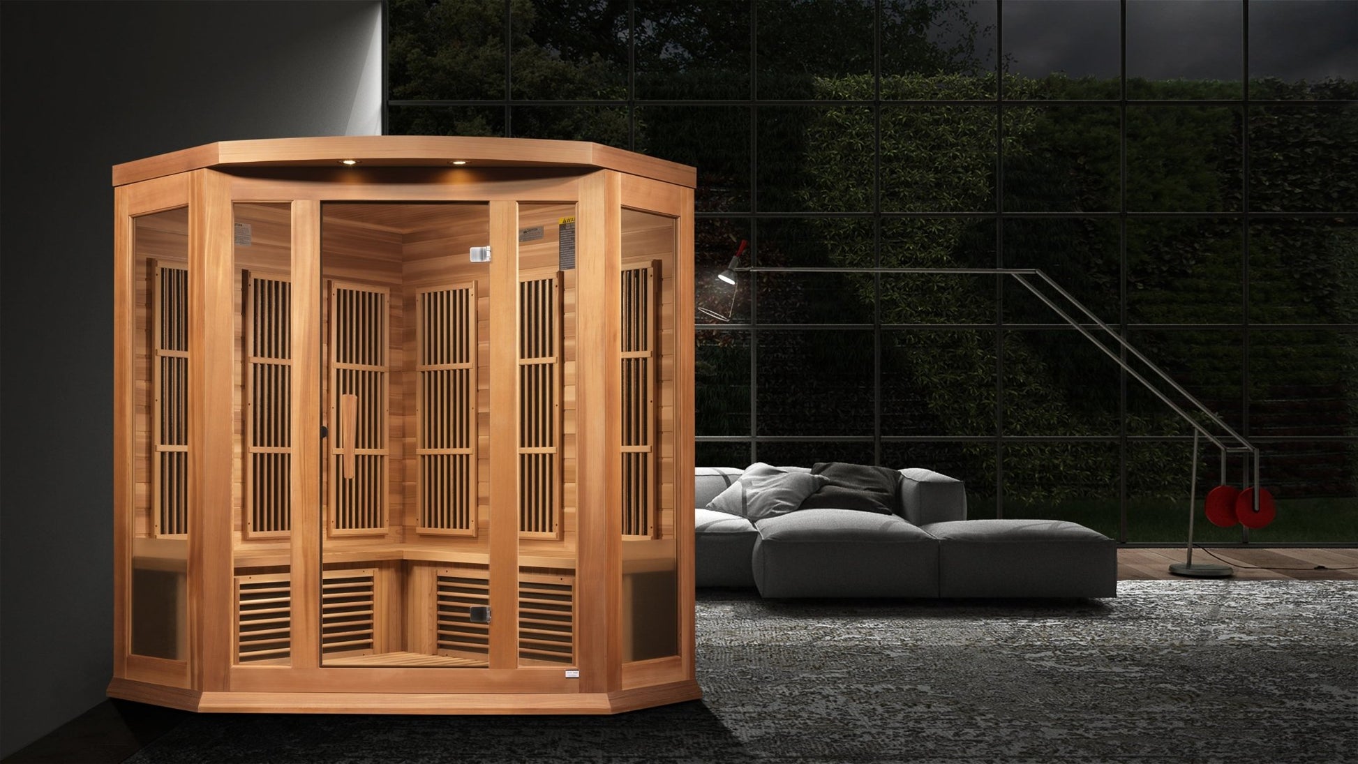 Maxxus 3 Person Corner Low EMF FAR IR Sauna (MX - K356 - 01 - ZF CED) -  product_vendor - Peak Primal Wellness