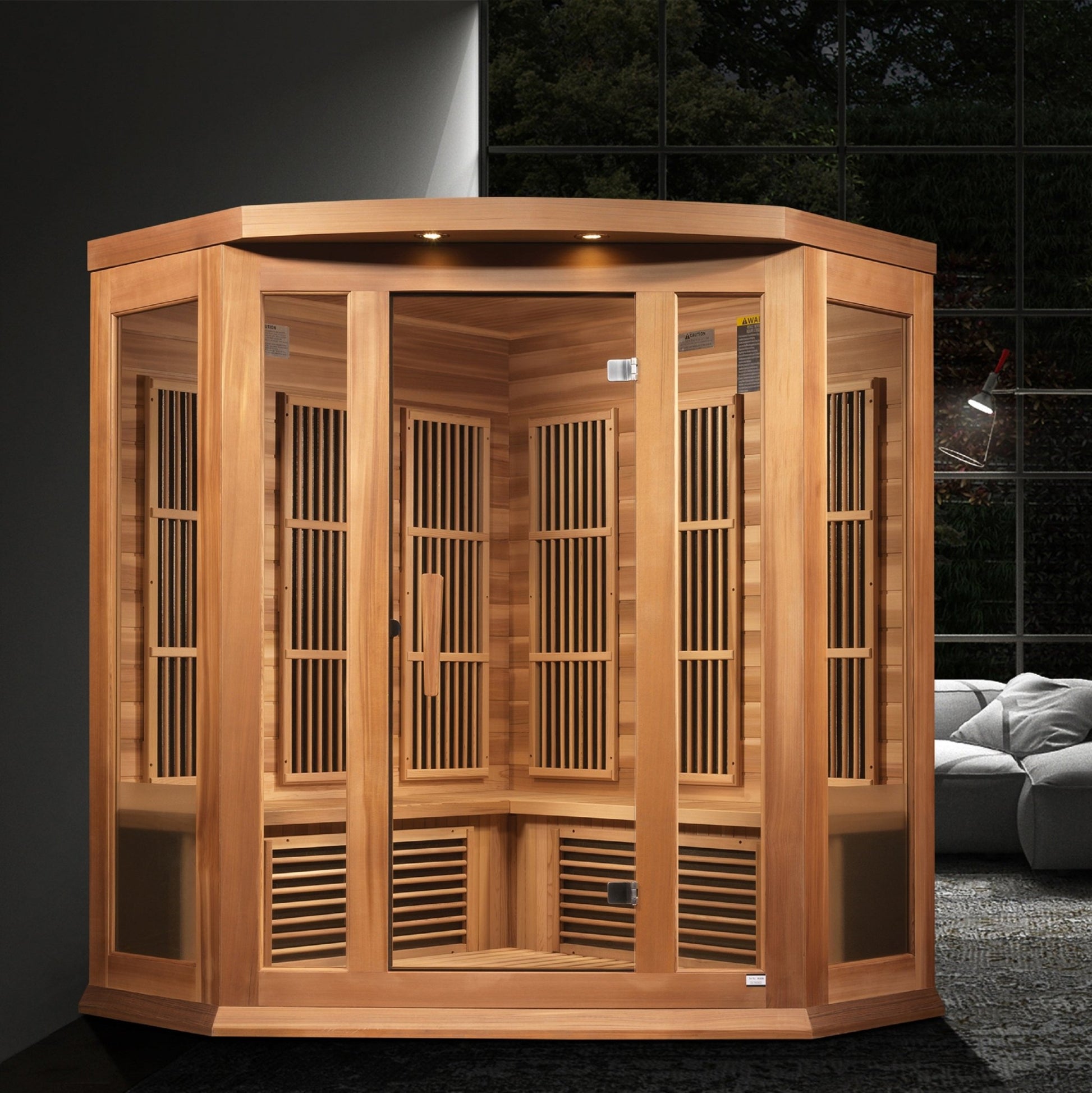 Maxxus 3 Person Corner Low EMF FAR IR Sauna (MX - K356 - 01 - ZF CED) -  product_vendor - Peak Primal Wellness