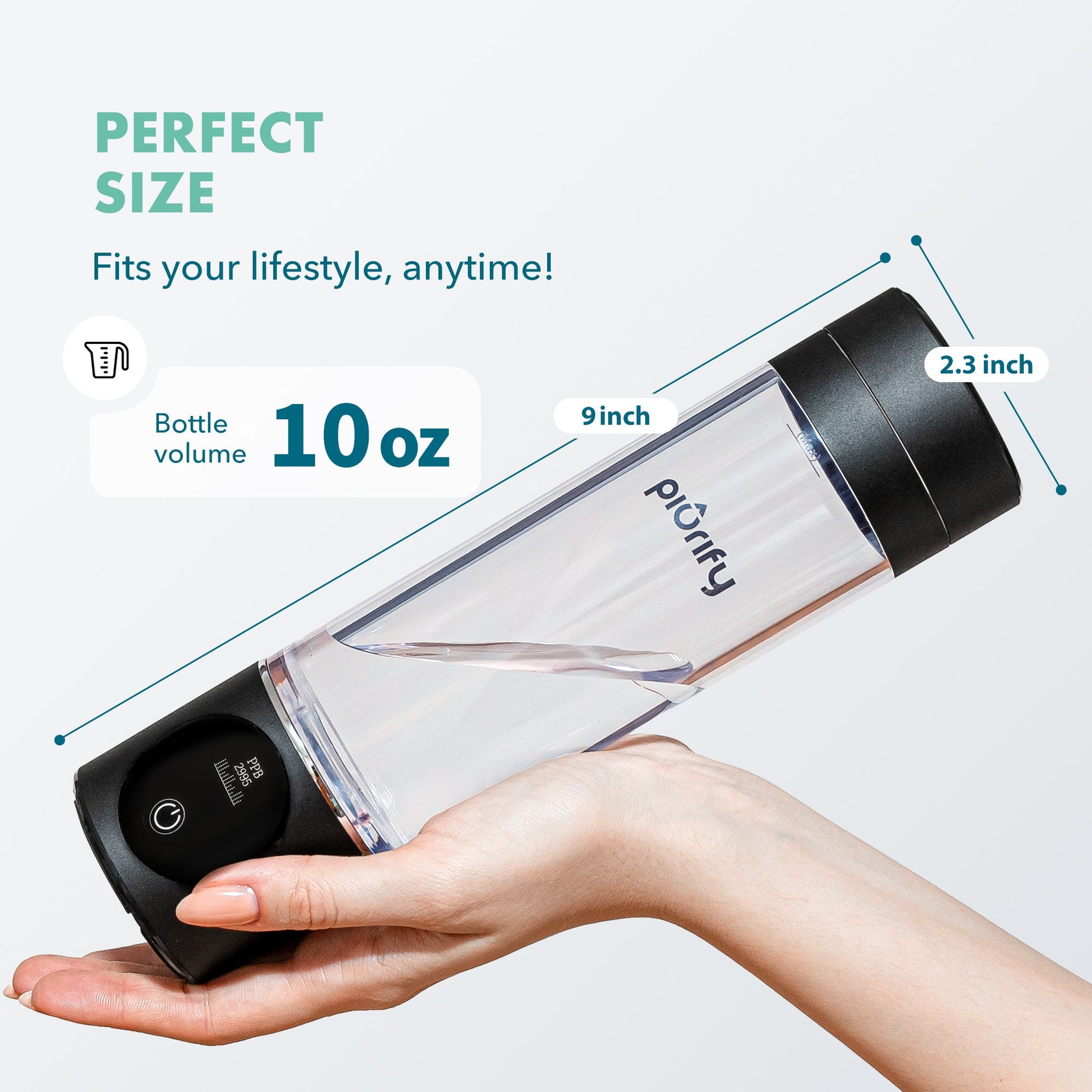 PIURIFY Hydrogenator® Hydrogen Water Bottle - Black -  product_vendor - Peak Primal Wellness