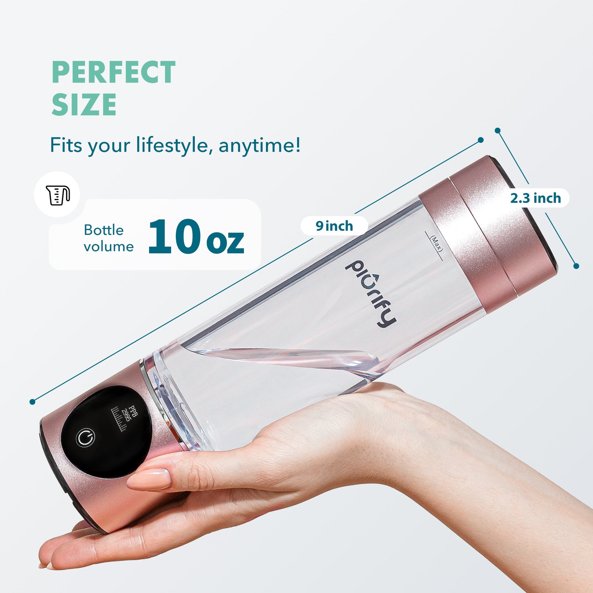 PIURIFY Hydrogenator® Hydrogen Water Bottle - Pink -  product_vendor - Peak Primal Wellness