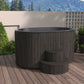 SaunaLife Model S2N 2-Person Hot and Cold Immersion Tub in Natural