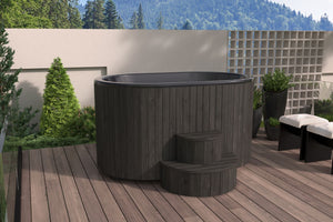 SaunaLife Model S2N 2-Person Hot and Cold Immersion Tub in Natural