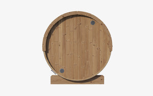 SaunaLife Ergo Series E6 3-Person Outdoor Sauna Barrel - Eco-Friendly Thermo-Spruce Design