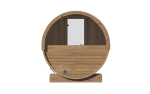 SaunaLife Ergo-Series E6W Outdoor Sauna Barrel with Window for 3 People - Durable & Elegant Design