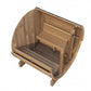 SaunaLife E7G Ergo-Series Outdoor Sauna Barrel with Full-Glass Front & Thermo-Aspen Seating