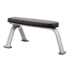 Steelflex NFB Flat Bench showcasing its heavy-gauge steel frame and ergonomic design, perfect for gym strength training.