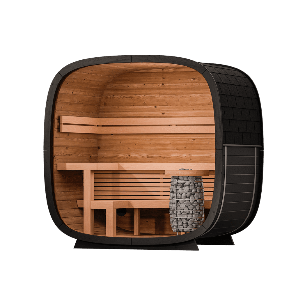 Leil Saunas Black Cube Classic - 4 Person Outdoor Sauna Kit -  product_vendor - Peak Primal Wellness