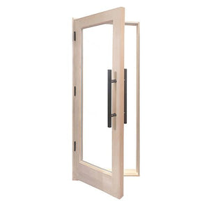 ProSaunas Solid Wood Sauna Door with Insulated Glass 24"x70" | Douglas Fir Sauna Door, Hemlock Jamb, Dual - Pane Insulated Glass -  product_vendor - Peak Primal Wellness