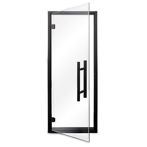 ProSaunas Clear Glass Sauna Door 24x73 | Prehung Clear Glass Sauna Door, Black Alder Frame -  product_vendor - Peak Primal Wellness