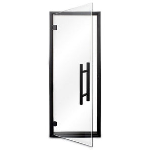 ProSaunas Clear Glass Sauna Door 24x73 | Prehung Clear Glass Sauna Door, Black Alder Frame -  product_vendor - Peak Primal Wellness