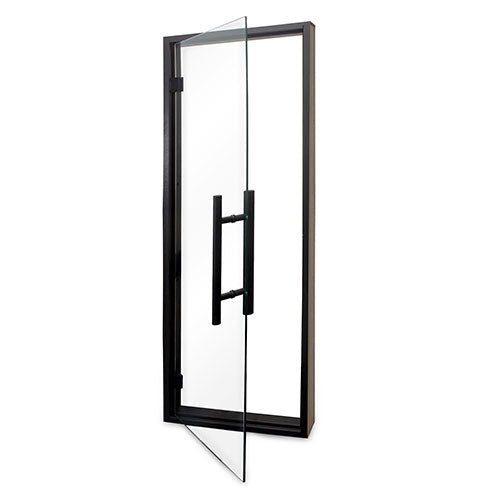 ProSaunas Clear Glass Sauna Door 24x73 | Prehung Clear Glass Sauna Door, Black Alder Frame -  product_vendor - Peak Primal Wellness
