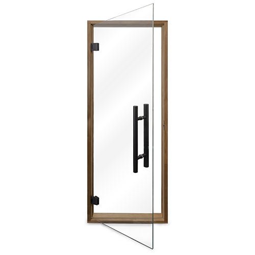 ProSaunas Clear Glass Sauna Door 24x73 | Prehung Clear Glass Sauna Door, Thermo - Aspen Frame -  product_vendor - Peak Primal Wellness