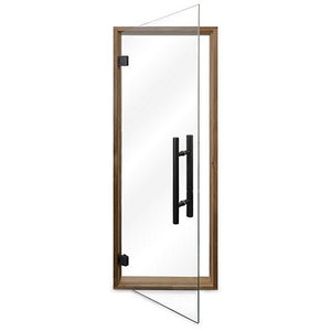 ProSaunas Clear Glass Sauna Door 24x73 | Prehung Clear Glass Sauna Door, Thermo - Aspen Frame -  product_vendor - Peak Primal Wellness
