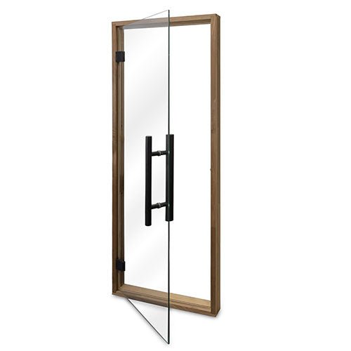 ProSaunas Clear Glass Sauna Door 24x73 | Prehung Clear Glass Sauna Door, Thermo - Aspen Frame -  product_vendor - Peak Primal Wellness