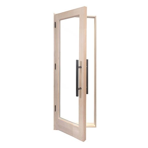 ProSaunas Solid Wood Sauna Door with Insulated Glass, 24" x 80" | Douglas Fir Sauna Door, Hemlock Jamb, Dual - Pane Insulated Glass -  product_vendor - Peak Primal Wellness