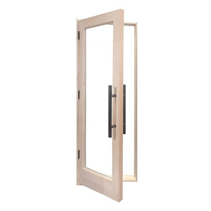 ProSaunas Solid Wood Sauna Door with Insulated Glass, 24" x 80" | Douglas Fir Sauna Door, Hemlock Jamb, Dual - Pane Insulated Glass -  product_vendor - Peak Primal Wellness