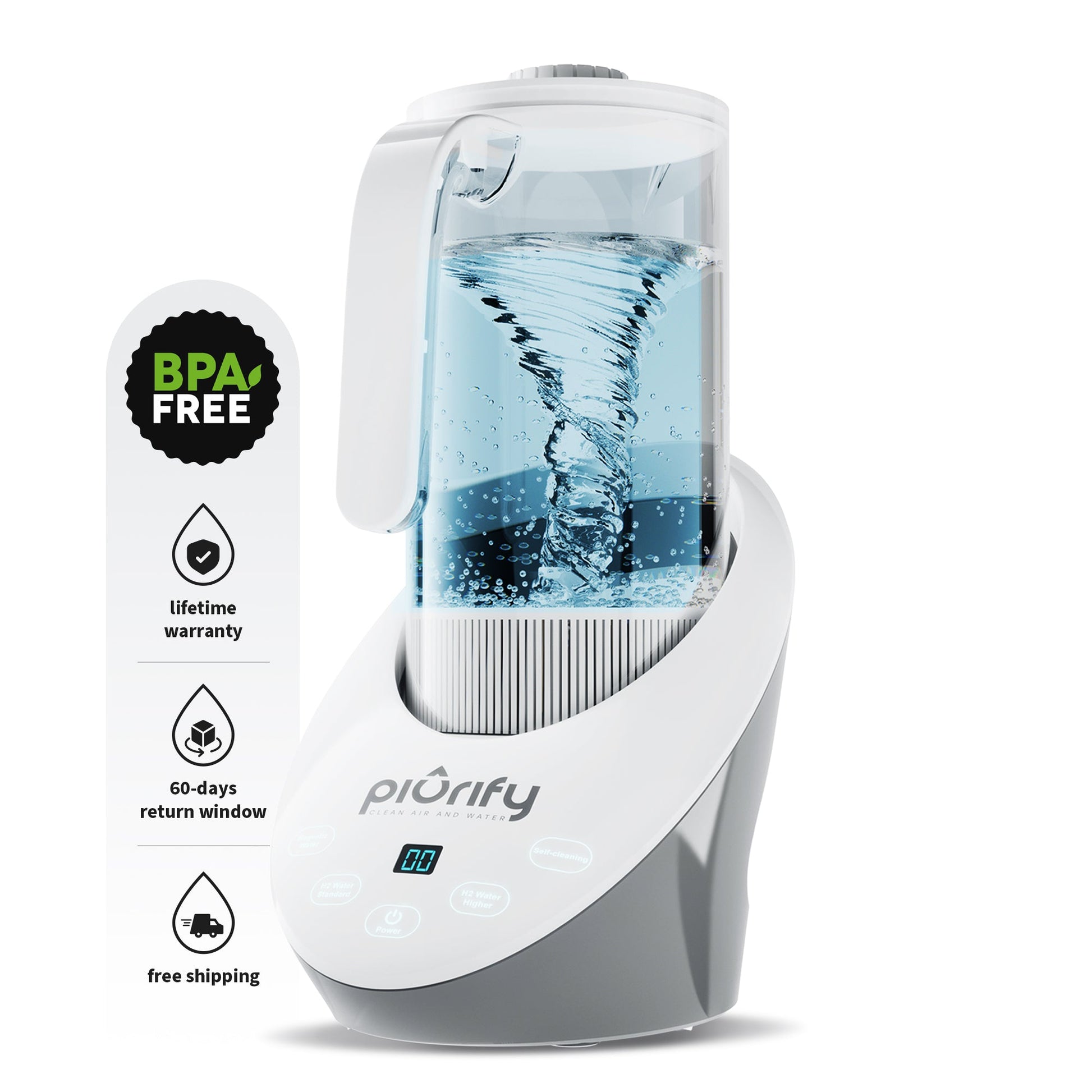 PIURIFY Water Hydrogenator® Pitcher -  product_vendor - Peak Primal Wellness