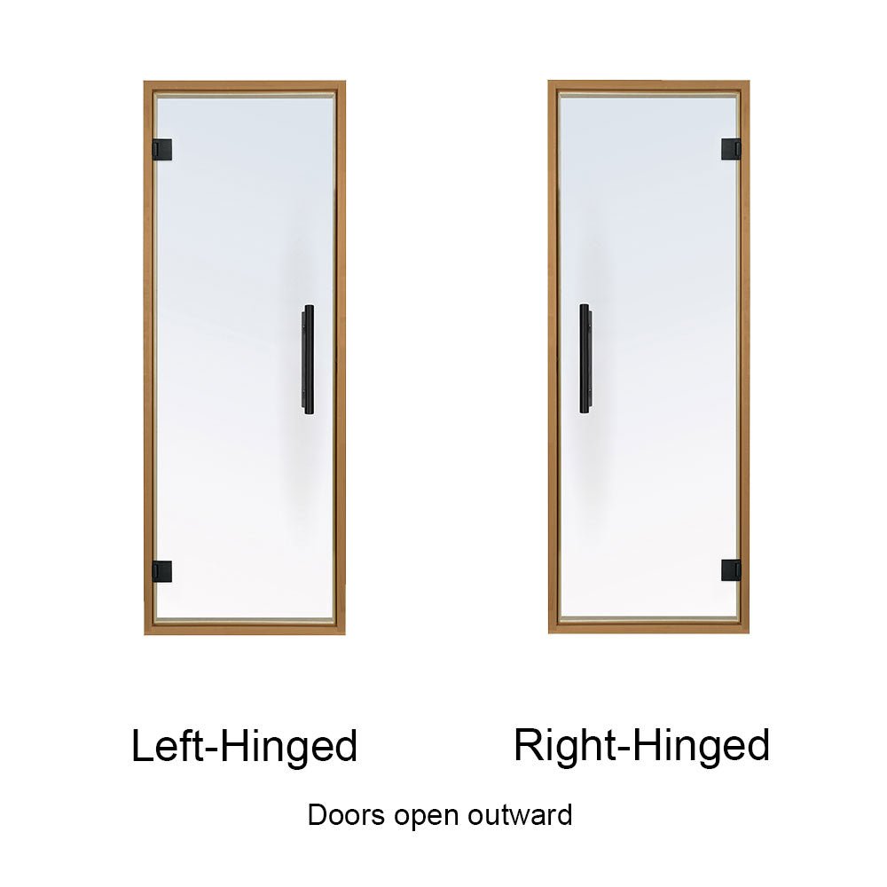 ProSaunas Clear Glass Sauna Door 24x73 | Prehung Clear Glass Sauna Door, Aspen Frame -  product_vendor - Peak Primal Wellness