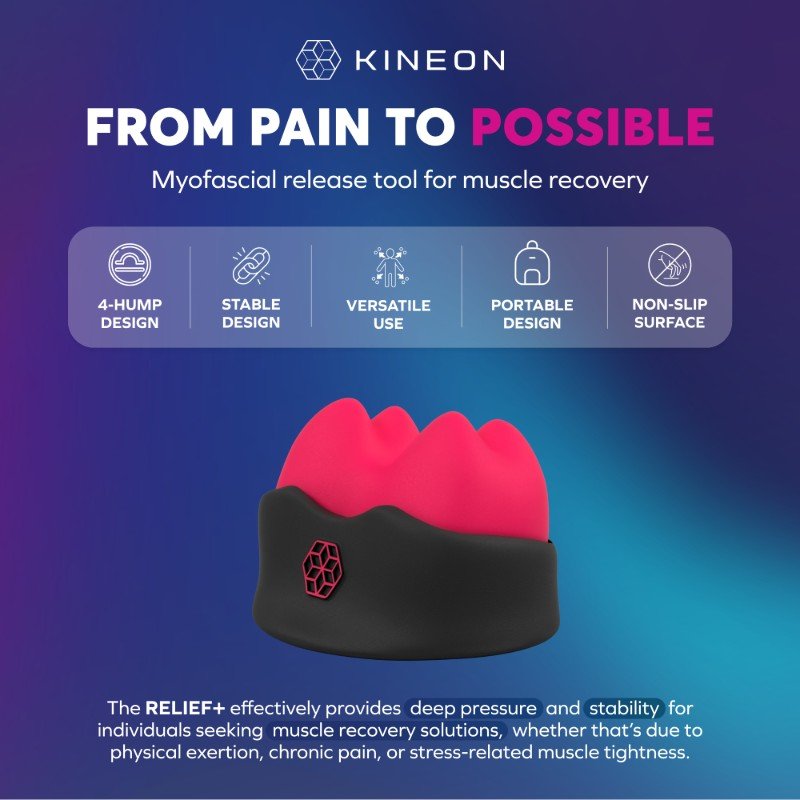 Kineon RELIEF+: 4 - Hump Ergonomic Deep Pressure Massage for Muscle Recovery & Pain Relief -  product_vendor - Peak Primal Wellness