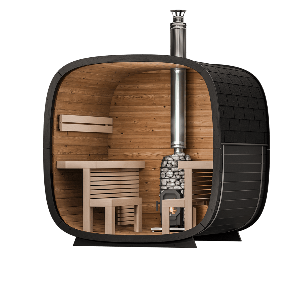 Leil Saunas Black Cube Comfort - 6 Person Outdoor Sauna Kit -  product_vendor - Peak Primal Wellness