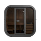 SaunaLife Cube-Series CL5G Outdoor Sauna with Glass Wall and Smart Lighting for Ultimate Relaxation