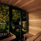 SaunaLife Cube-Series CL5G Outdoor Sauna with Glass Wall and Smart Lighting for Ultimate Relaxation