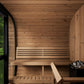 SaunaLife Cube-Series CL7G Outdoor Sauna with Glass Front, Thermo-Aspen & App-Controlled LED Lighting