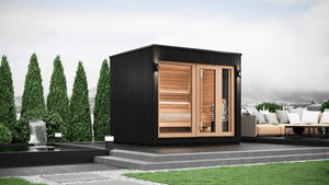 SaunaLife G7 Garden-Series 6-Person Pre-Assembled Outdoor Sauna with Bluetooth & LED Lighting