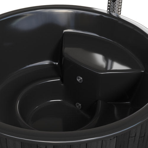 SaunaLife Model S6B - Soak - Series Home Wood - Burning Hot Tub, Black, Up to 7 Persons -  product_vendor - Peak Primal Wellness