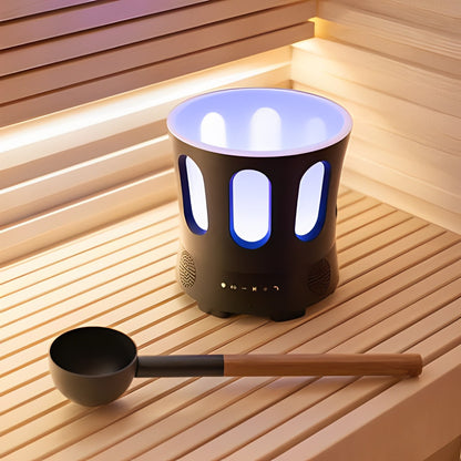 SaunaLife SaunaZone Portable Bluetooth Speaker, LED Light Display & Sauna Bucket