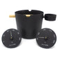 SaunaLife Accessory Package 5 - Aluminum Bucket, Bamboo Ladle & Thermometer for Ultimate Relaxation