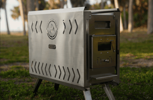 North Shore Sauna Tent Wood Stove | Portable | Brushed Stainless -  product_vendor - Peak Primal Wellness
